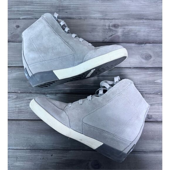 Sorel Women's Out 'N About Gray Suede Wedge Sneaker Bootie Size 10 - Picture 8 of 10